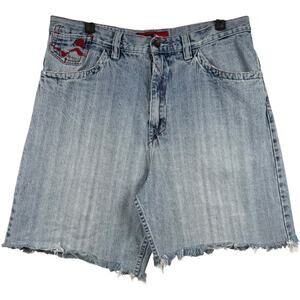 Vintage Rocawear Raw Hem Denim Shorts 34